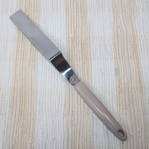 VTG FLINT ARROWHEAD STAINLESS CAKE KNIFE SPATULA WHEAT HARVEST HANDLE 12 3/8 USA - Picture 7 of 13